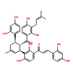 2-Propen-1-one,1-[3-[(1S,5R,6S)-6-[2,4-dihydroxy-3-(3-methyl-2-buten-1-yl)benzoyl]-5-(2,4-dihydroxyphenyl)-3-methyl-2-cyclohexen-1-yl]-2,4-dihydroxyphenyl]-3-(2,4-dihydroxyphenyl)-,(2E)-