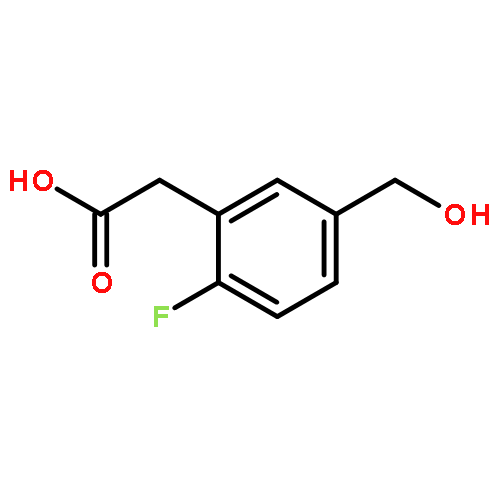 BENZENEACETIC ACID, 2-FLUORO-5-(HYDROXYMETHYL)-