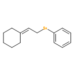 Benzene, [(2-cyclohexylideneethyl)seleno]-