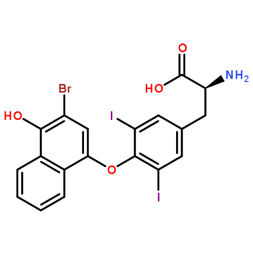 TYROSINE, O-(3-BROMO-4-HYDROXY-1-NAPHTHALENYL)-3,5-DIIODO-