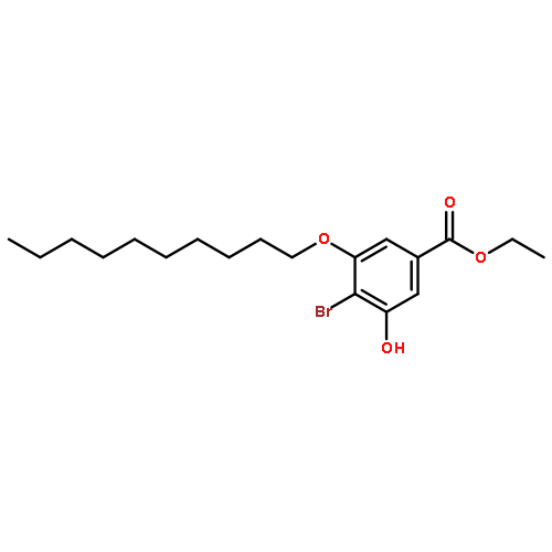 BENZOIC ACID, 4-BROMO-3-(DECYLOXY)-5-HYDROXY-, ETHYL ESTER