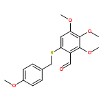 Benzaldehyde, 2,3,4-trimethoxy-6-[[(4-methoxyphenyl)methyl]thio]-