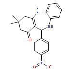 <br>3,3-Dimethyl-11-(4-nitro-phenyl)-2,3,4,5,10,11-hexahydro-dibenzo[b,e][1,4]d iazepin-1-one