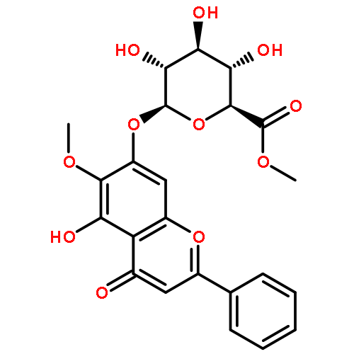 5-hydroxy-6-methoxyflavone-7-O-β-D-glucuronide methyl ester