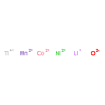 Cobalt lithium manganese nickel titanium oxide