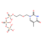 triphosphoric acid, mono[2-[(3,4-dihydro-5-methyl-2,4-dioxo-1(2H)-pyrimidinyl)methoxy]ethyl] ester