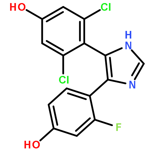 Phenol, 3,5-dichloro-4-[5-(2-fluoro-4-hydroxyphenyl)-1H-imidazol-4-yl]-