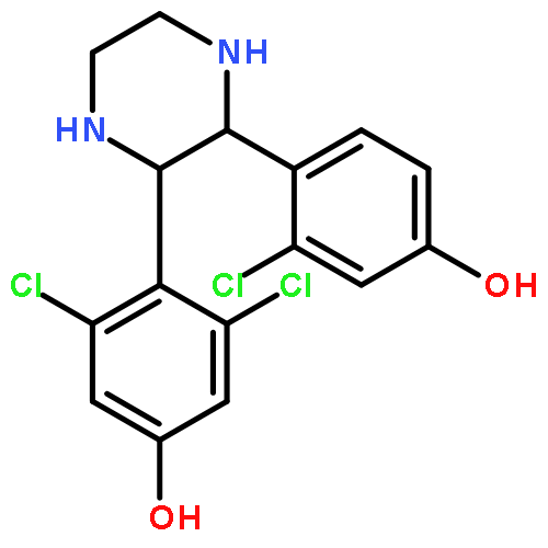 Phenol, 3,5-dichloro-4-[3-(2-chloro-4-hydroxyphenyl)-2-piperazinyl]-