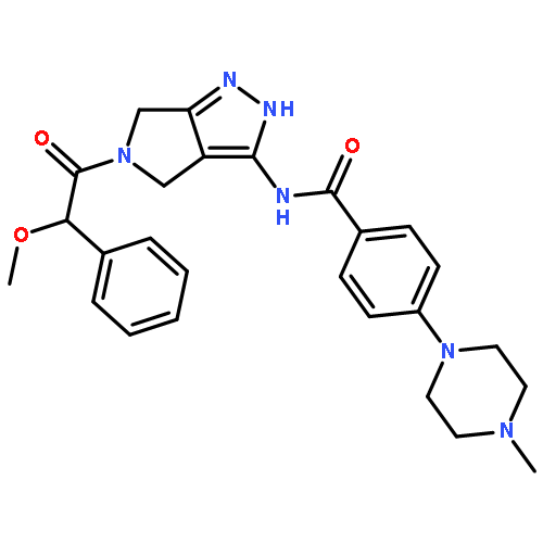 N-[5-[(2r)-2-methoxy-2-phenylacetyl]-4,6-dihydro-1h-pyrrolo[3,4-c]pyrazol-3-yl]-4-(4-methylpiperazin-1-yl)benzamide