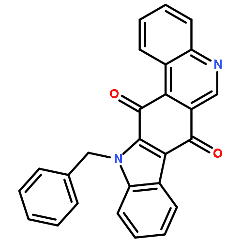 7H-Indolo[3,2-j]phenanthridine-7,13(12H)-dione, 12-(phenylmethyl)-