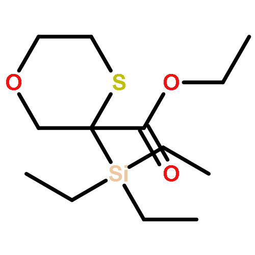 1,4-Oxathiane-3-carboxylic acid, 3-(triethylsilyl)-, ethyl ester