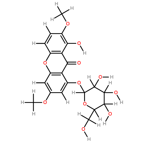 8-hydroxy-3,7-dimethoxyxanthone-1-O-beta-D-glucopyranoside