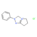 5H-Pyrrolo[2,1-c]-1,2,4-triazolium,6,7-dihydro-2-phenyl-, chloride (1:1)