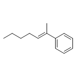 Benzene, [(1E)-1-methyl-1-hexenyl]-