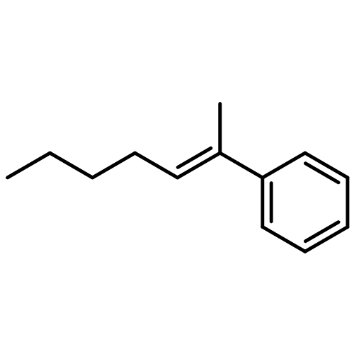 Benzene, [(1E)-1-methyl-1-hexenyl]-