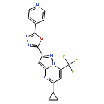 <br>5-Cyclopropyl-2-(5-pyridin-4-yl-[1,3,4]oxadiazol-2-yl)-7-trifluoromethyl-py razolo[1,5-a]pyrimidine