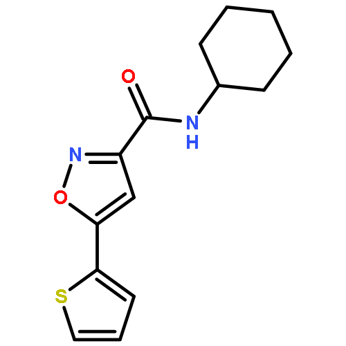 N-cyclohexyl-5-(thiophen-2-yl)-1,2-oxazole-3-carboxamide