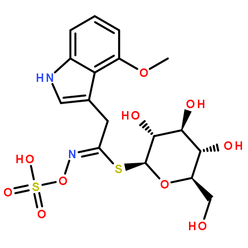 b-D-Glucopyranose, 1-thio-,1-[4-methoxy-N-(sulfooxy)-1H-indole-3-ethanimidate]