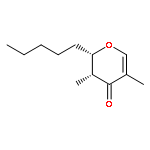 4H-Pyran-4-one, 2,3-dihydro-3,5-dimethyl-2-pentyl-, cis-