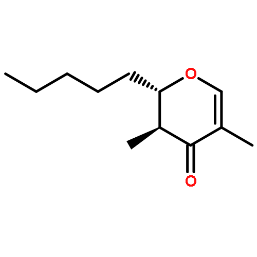 4H-PYRAN-4-ONE, 2,3-DIHYDRO-3,5-DIMETHYL-2-PENTYL-, TRANS-