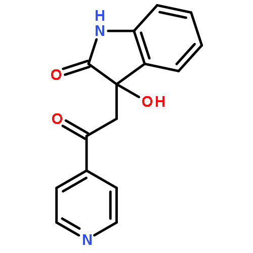 2H-INDOL-2-ONE, 1,3-DIHYDRO-3-HYDROXY-3-[2-OXO-2-(4-PYRIDINYL)ETHYL]-