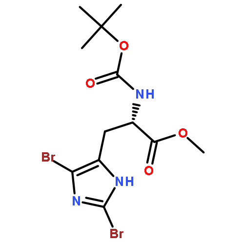 L-Histidine, 2,5-dibromo-N-[(1,1-dimethylethoxy)carbonyl]-, methyl ester