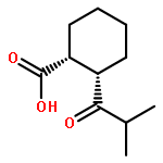 Cyclohexanecarboxylic acid, 2-(2-methyl-1-oxopropyl)-, (1R,2S)-rel-