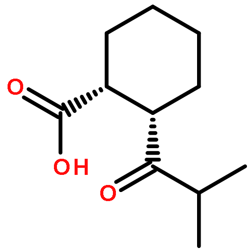 Cyclohexanecarboxylic acid, 2-(2-methyl-1-oxopropyl)-, (1R,2S)-rel-