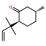 CYCLOHEXANONE, 2-(1,1-DIMETHYL-2-PROPENYL)-5-METHYL-, (2S-TRANS)-