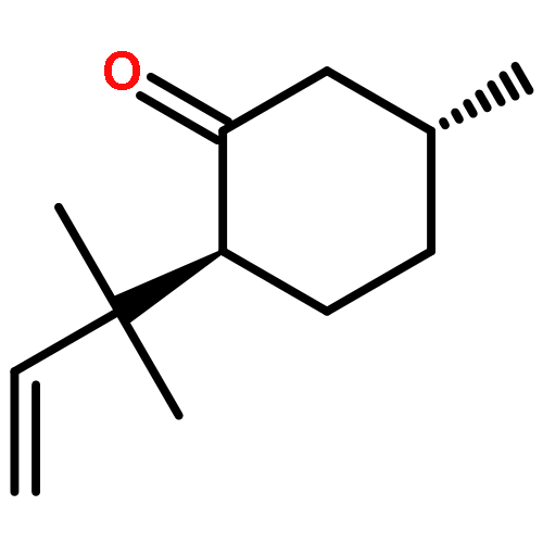 CYCLOHEXANONE, 2-(1,1-DIMETHYL-2-PROPENYL)-5-METHYL-, (2S-TRANS)-