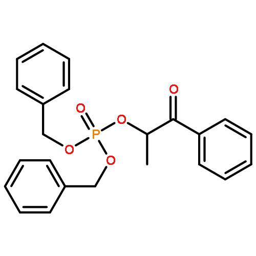 Phosphoric acid, 1-methyl-2-oxo-2-phenylethyl bis(phenylmethyl) ester