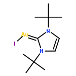 Gold,[1,3-bis(1,1-dimethylethyl)-1,3-dihydro-2H-imidazol-2-ylidene]iodo-