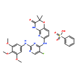 2H-Pyrido[3,2-b]-1,4-oxazin-3(4H)-one,6-[[5-fluoro-2-[(3,4,5-trimethoxyphenyl)amino]-4-pyrimidinyl]amino]-2,2-dimethyl-, monobenzenesulfonate