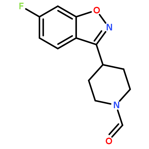 1-Piperidinecarboxaldehyde, 4-(6-fluoro-1,2-benzisoxazol-3-yl)-