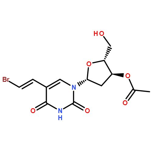 Uridine, 5-[(1E)-2-bromoethenyl]-2'-deoxy-, 3'-acetate