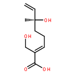 2,7-OCTADIENOIC ACID, 6-HYDROXY-2-(HYDROXYMETHYL)-6-METHYL-, (2E,6S)-