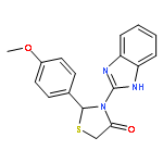 4-Thiazolidinone, 3-(1H-benzimidazol-2-yl)-2-(4-methoxyphenyl)-