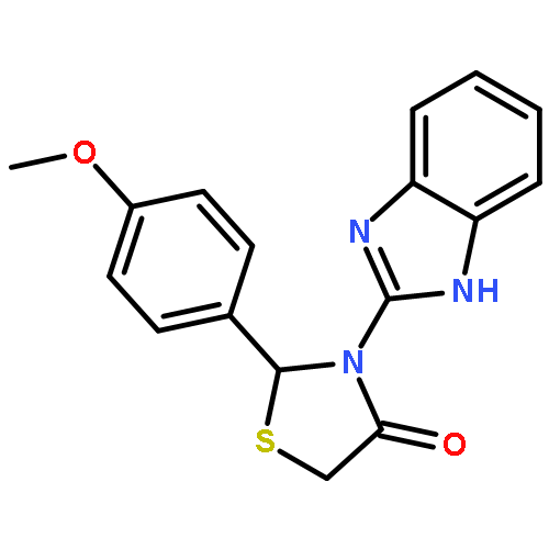 4-Thiazolidinone, 3-(1H-benzimidazol-2-yl)-2-(4-methoxyphenyl)-