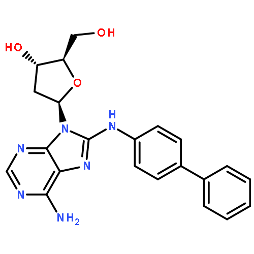 Adenosine,8-([1,1'-biphenyl]-4-ylamino)-2'-deoxy- (9CI)