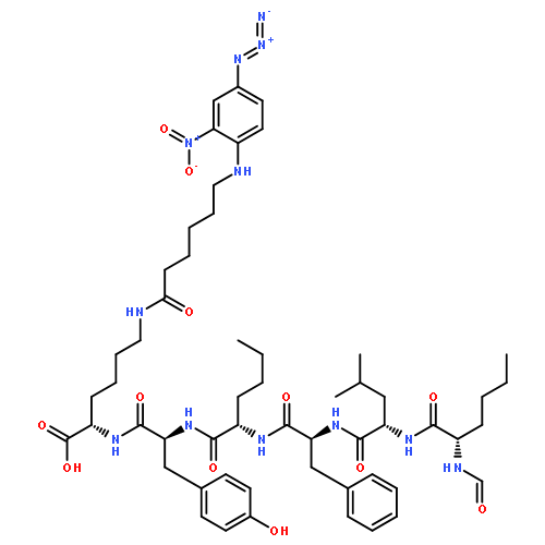 L-Lysine,N6-[6-[(4-azido-2-nitrophenyl)amino]-1-oxohexyl]-N2-[N-[N-[N-[N-(N-formyl-L-norleucyl)-L-leucyl]-L-phenylalanyl]-L-norleucyl]-L-tyrosyl]-(9CI)