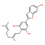 2-[3,5-Dihydroxy-4-(3,7-dimethyl-2,6-octadienyl)phenyl]-6-hydroxybenzofuran