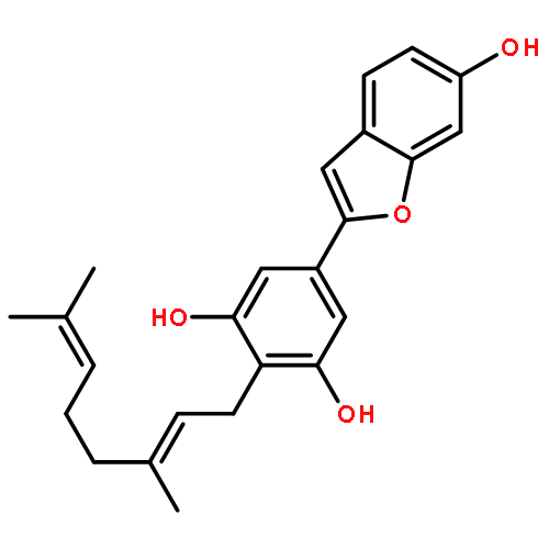 2-[3,5-Dihydroxy-4-(3,7-dimethyl-2,6-octadienyl)phenyl]-6-hydroxybenzofuran