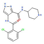 N-(4-Piperidinyl)-4-(2,6-dichlorobenzoylamino)-1H-pyrazole-3-carboxamide