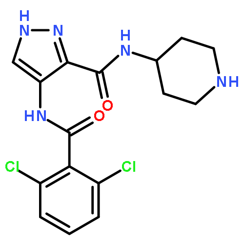 N-(4-Piperidinyl)-4-(2,6-dichlorobenzoylamino)-1H-pyrazole-3-carboxamide