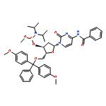 Cytidine,N-benzoyl-5'-O-[bis(4-methoxyphenyl)phenylmethyl]-2'-deoxy-, 3'-[methylbis(1-methylethyl)phosphoramidite] (9CI)