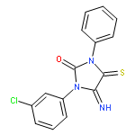 2-IMIDAZOLIDINONE, 1-(3-CHLOROPHENYL)-5-IMINO-3-PHENYL-4-THIOXO-