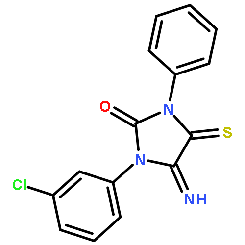 2-IMIDAZOLIDINONE, 1-(3-CHLOROPHENYL)-5-IMINO-3-PHENYL-4-THIOXO-