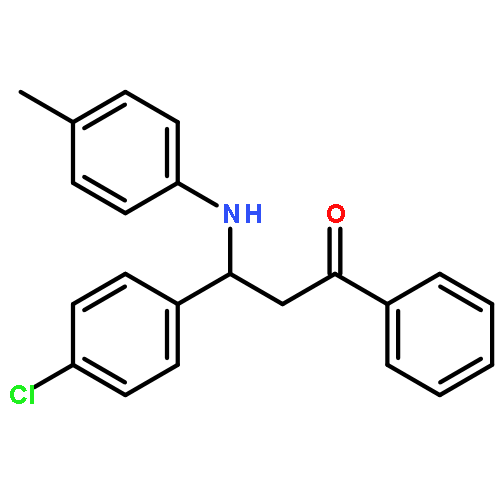 1-PROPANONE, 3-(4-CHLOROPHENYL)-3-[(4-METHYLPHENYL)AMINO]-1-PHENYL-