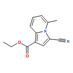 1-Indolizinecarboxylic acid, 3-cyano-5-methyl-, ethyl ester