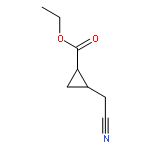 Cyclopropanecarboxylic acid, 2-(cyanomethyl)-, ethyl ester, trans- (9CI)